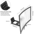 thumbnail image 2 of Qishi 12'' 3D Curved Screen Magnifier for Mobile Phone, HD Magnifier Projector Screen Enlarger for Videos, Movies, Games, Foldable Phone Stand with Screen Amplifier, Compatible with All Smartphones, 2 of 7