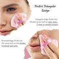 thumbnail image 3 of 2 Pcs Triangle Powder Puff for Face Powder Soft Triangle Velour Makeup Powder Puffs for Setting Loose Powder Triangle Beauty Powderpuff Triangle Under Eye Powder Puff Face Makeup Applicator|Black+Pink, 3 of 5
