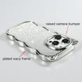 thumbnail image 4 of Luxury Plating Case for Women Girls for iPhone 14, Sparkle Case Pretty Girls Case for iPhone 14, Cute Electroplated Soft Case Bling case with Cat Ear Design and Curly Wave Frame for iPhone 14, 4 of 13