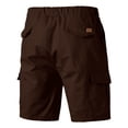 thumbnail image 4 of Trgacdwlo Mens Cargo Shorts High Elastic Waist Lightweight Mens Shorts Athletic Summer Athletic Tennis Mens Gym Shorts with Pocket Brown XL, 4 of 4