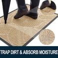thumbnail image 2 of Buganda Waterproof Doormat, Non Slip Absorbent Rubber Door Mat for Outdoor and Indoor, Low Profile Dirt Trapper Front Door Rug, 47"x24",Beige, 2 of 7