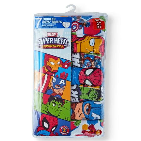 Marvel Superhero Adventures Toddler Boys' Underwear Briefs, 7-Pack