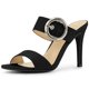 thumbnail image 1 of Sandalias Tacón De Aguja Sin Cordones Punta Abierta Para Mujer Negro 39, 1 of 7