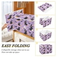 thumbnail image 4 of WOBOGO Witch Hat Cat Purple Pattern Large Collapsible Storage Box Flip Lid Fabric Decorative Organizer Container Basket with Handles 16.5×12.6×11.8in, 4 of 7
