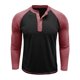 thumbnail image 4 of pstuiky manga larga de hombre, Camisa informal de manga larga raglán con botones y parches lisos para hombre camisetas de hombre s, 4 of 6