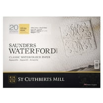 St Cuthberts Saunders Waterford Watercolor Block, Rough, White, 140lb/300gsm, 20 Sheet, 14x10 inch, 1 Count