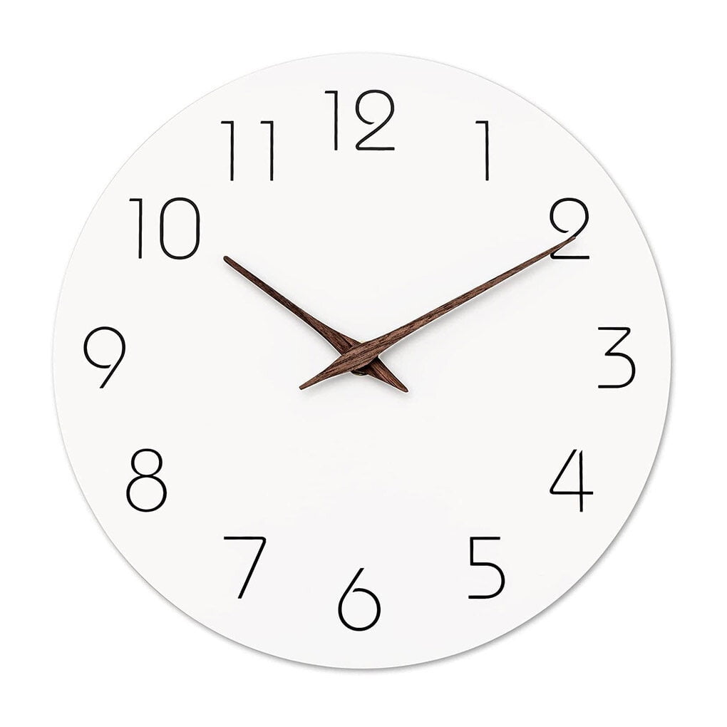 Wallmounted Clock Round Simple Style Quiet Running Replacement Wall