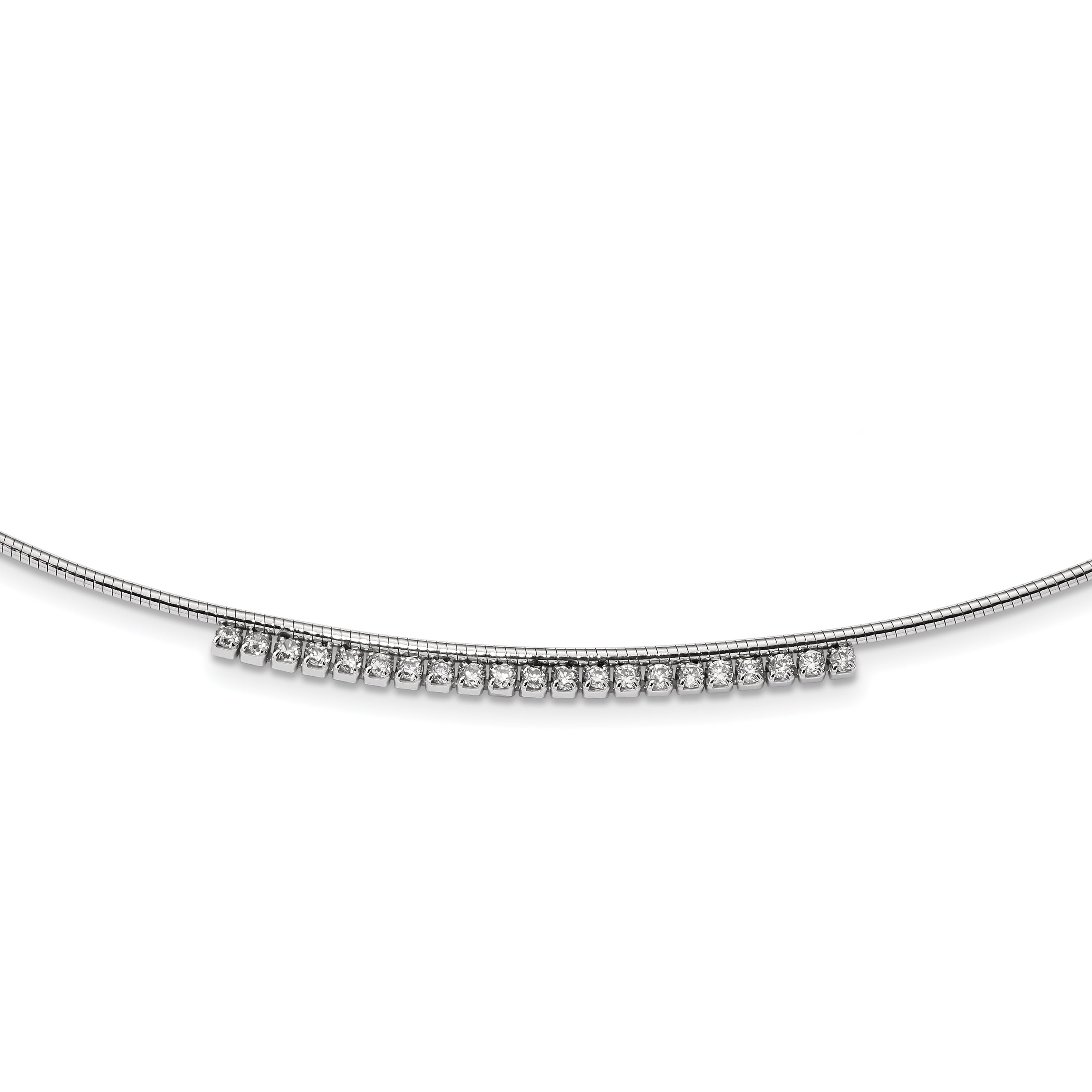 Beautiful Sterling silver 925 sterling Sterling Silver Rhodium-plated with CZ Infinity w/ 2 IN EXT Necklace