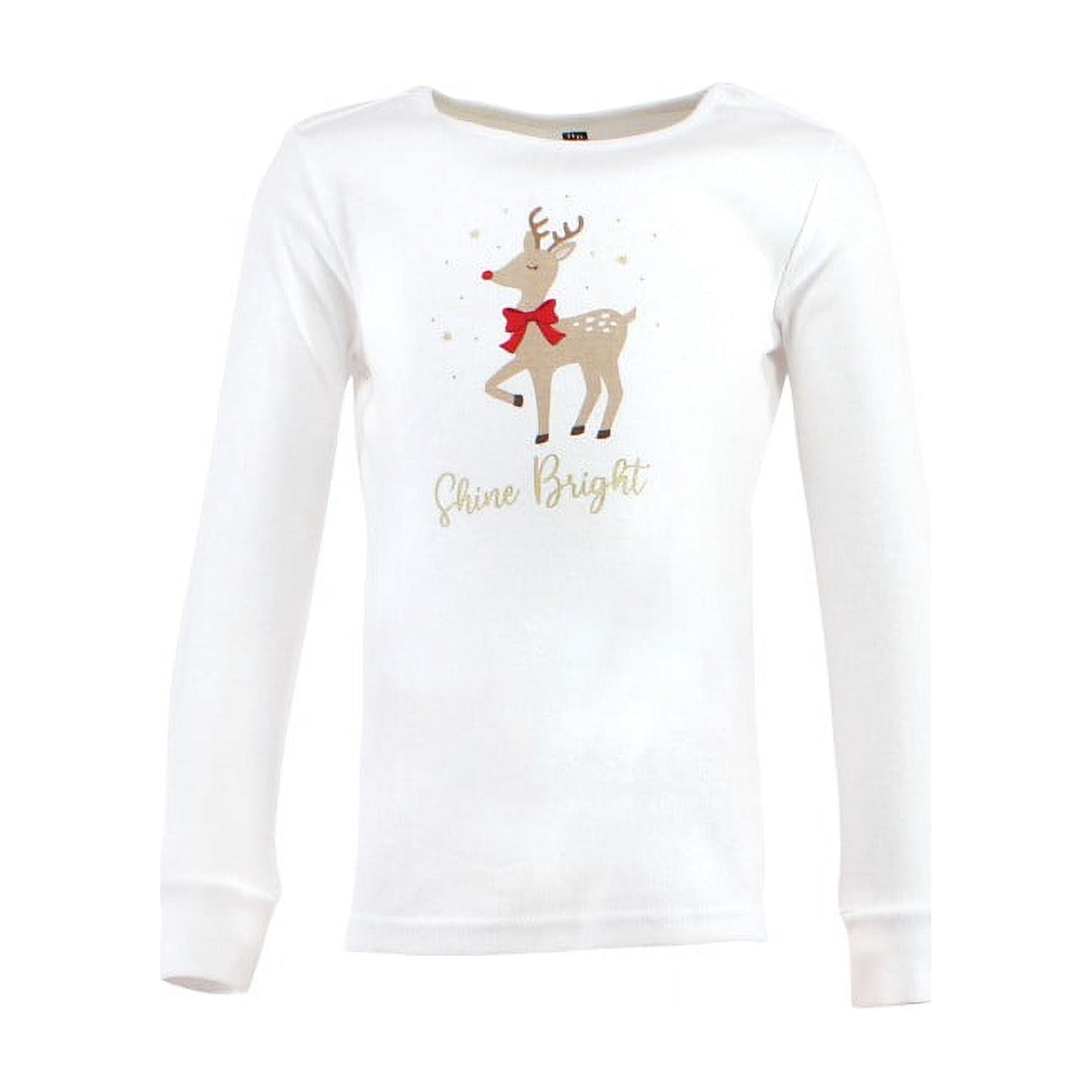 Hudson Baby Infant and Toddler Cotton Pajama Set, Fancy Rudolph, 4 Toddler
