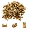 thumbnail image 1 of Wekity M2x5mm Female Thread Knurled Nuts,150PCS Hx3.5mm OD Brass Threaded Insert Embedment Nuts Hydraulic Welded Joint Injection Molding Assortment Kit for 3D Printing Injection Molding-0621, 1 of 5