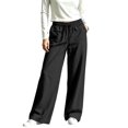 thumbnail image 7 of Tqcoqu Wide Leg Palazzo Pants for Women, Casual Drawstring Flowy Beach Linen Trousers with Pockets for Vacation Daily, 7 of 7
