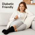 thumbnail image 4 of Women's Diabetic Ankle Socks - 3 Pairs, Soft Cotton, Non-Binding, Seamless Toe, Circulation Support, Shoe Size 5-7 (Black), 4 of 9