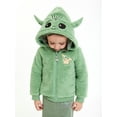 thumbnail image 5 of Baby Yoda Toddler Cosplay Faux Sherpa Hoodie, Sizes 12M-5T, 5 of 7