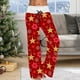 thumbnail image 4 of Gibobby Leggings estampados para mujer Leggings de cintura alta elásticos sueltos con estampado de cintura alta de Navidad informal para mujer(Vino,XG), 4 of 5