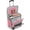 Pink, variant on Rolling Teacher Tote Bag with Wheels Craft Storage Organizer Bag, Portable Wheeled Craft Cart for Teacher Art Office Scrapbook Supplies, Heavy Duty Multi-Purpose Rolling Tote