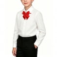thumbnail image 6 of Atogsazn Kids Boys 3-Piece Formal Outfit Casual Long Sleeve Button Shirt & Pants with Tie Set School Uniform Red 2-3Years Fashion, 6 of 8