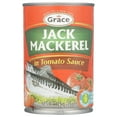 thumbnail image 2 of (2 pack) Grace Jack Mackerel in Tomato Sauce 15 oz Can, Rich in Omega-3, High in Protein, Low-Calorie Option, 2 of 12