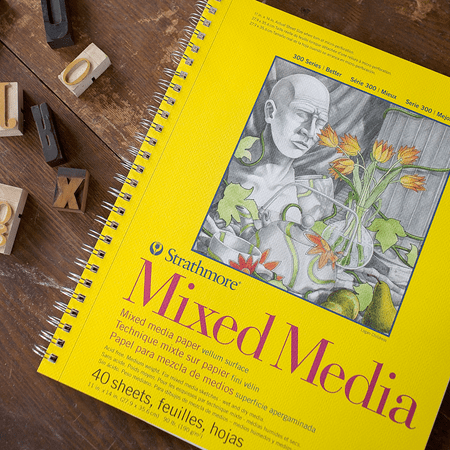 Strathmore Mixed Media Vellum Spiral Paper Pad 9"X12"-40 Sheets
