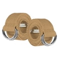 thumbnail image 1 of Uxcell Web Football Belt, Men Canvas Belt Web Flag Football D Ring, Adjustable Soccer Replacement Strap 51 Inch & 2 Pcs & Canvas & Khaki, 1 of 7