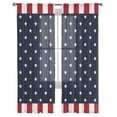 thumbnail image 2 of Sheer Curtains 84 Inches Long, Patriot American Flag Light Filtering Window Curtains for Living Room/Bedroom, Independence Day 4th of July Rod Pocket Voile Sheer Curtain Drapes, 52"W x 84"L, 2 Panels, 2 of 9