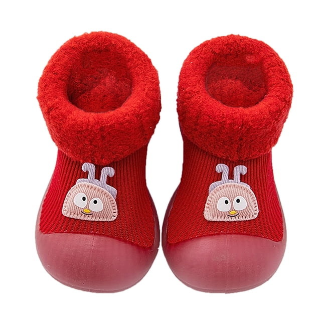FhsagQ Chaussures d'Hiver Enfants Chaussures d'Hiver Pointure 5.5 Pantoufles pour Bébé à la Maison Pantoufles Chaudes de Maison Dessin Animé Doublées pour l'Hiver Chaussures d'Intérieur Chaussures pour Enfants Bottes Pointure 4.5 Chaussures d'Hiver pour Bébé Rouges Pointure 24