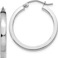 thumbnail image 1 of 14K White Gold 2X3mm Rectangle Tube Hoop (25 X 2) Made In Peru t1044, 1 of 6