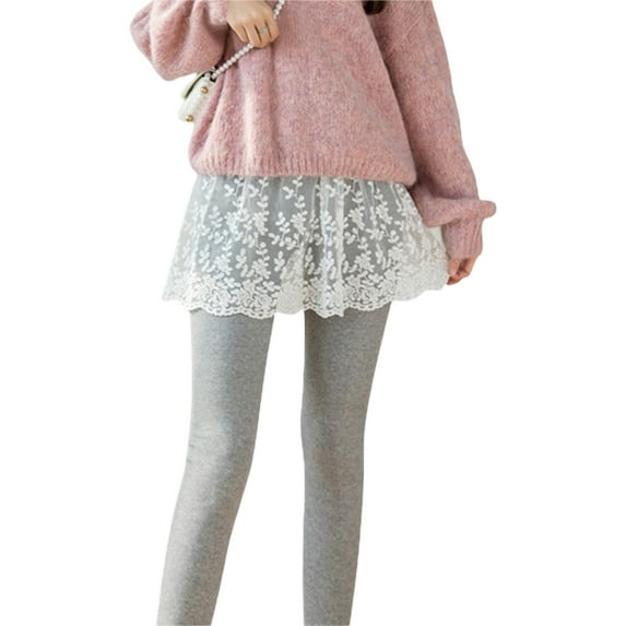Qiylii Women Skirt Extender with Lace Hem, Layering Fake Tops Hemline