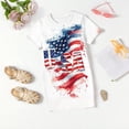 thumbnail image 4 of Grblisyd 4th of July Dresses for Girls Red White and Blue USA Patriotic Dress American Flag Crew Neck Short Sleeve A Line Dress Size 7, 4 of 6