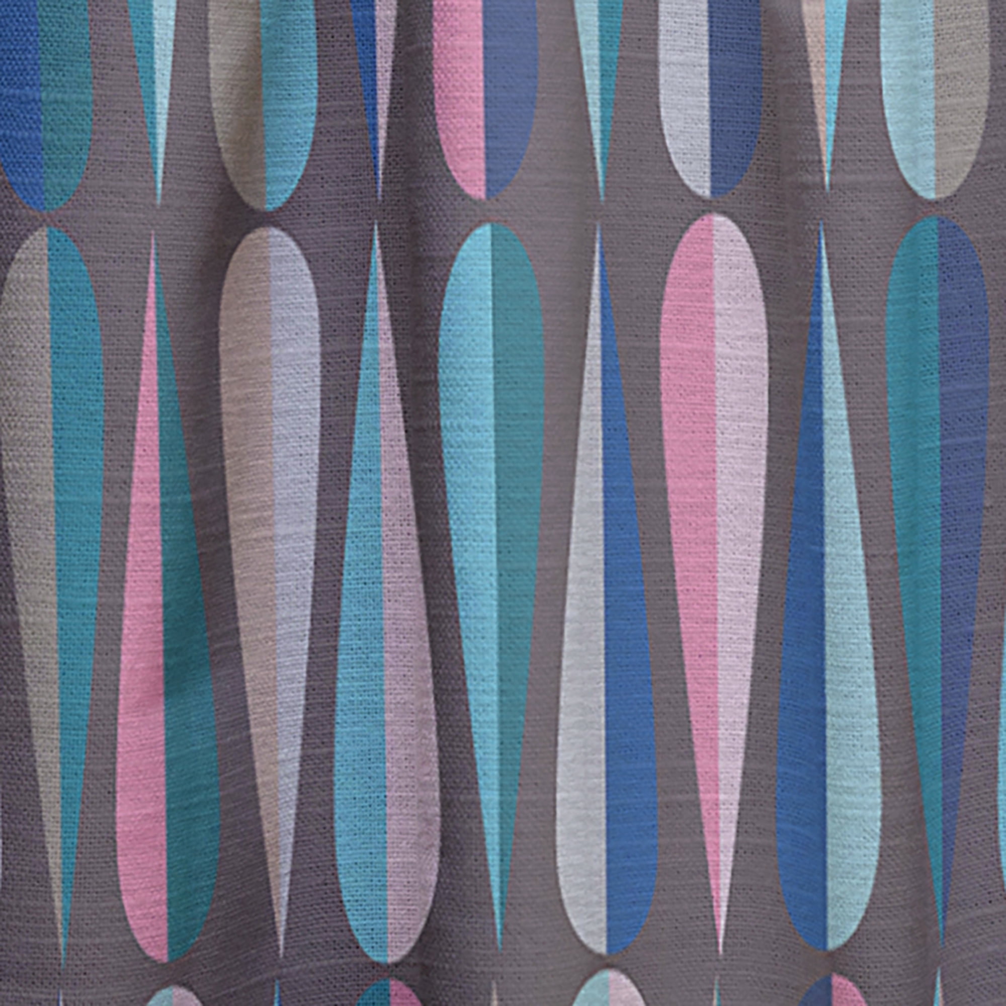 Designart 'Abstract Retro Drops VIII' Mid-Century Modern Curtain Panel