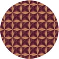 thumbnail image 1 of Ahgly Company Indoor Round Patterned Burgundy Red Area Rugs, 6' Round, 1 of 6