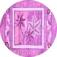 thumbnail image 1 of Ahgly Company Indoor Round Abstract Purple Modern Area Rugs, 6' Round, 1 of 4