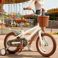 thumbnail image 3 of Bicycle Basket Set - Colored Tassels Wicker Front Handlebar Bike Basket with Streamer Bell and Stickers, Bicycle Basket Set of 4 (Brown）, 3 of 7