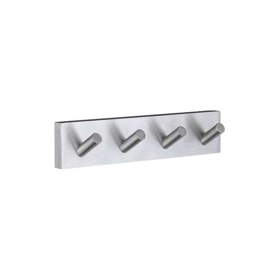 House Quadruple Towel Hook in Brushed Chrome Finish