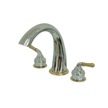 - Elements of Design St. Charles Double Handle Deck Mount Roman Tub Faucet