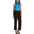 thumbnail image 2 of INSPIRE CHIC Women's Satin Tank Tops Sleeveless Bow Tie Neck Solid Work Blouses M Lake Blue, 2 of 6