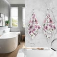 thumbnail image 7 of GZHJMY 2 Piece Fresh Pink Flower Hand Towels for Bath Decorative, Pure Cotton Guest Towels Fingertip Towels for Bathroom Spa Gym,16 x 28 inch, 7 of 7
