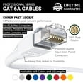 thumbnail image 4 of InstallerParts (10 Pack Ethernet Cable CAT6A Cable UTP Booted 25 FT - White - Professional Series - 10Gigabit/Sec Network/High Speed Internet Cable, 550MHZ, 4 of 4