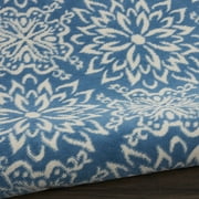 Walmart Bliss Modern Floral Ivory/Blue 53 x Round Area Rug, (5 Round)
