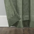 thumbnail image 4 of Archaeo Burlap Weave Linen Blend Tab Top Curtain, 50"x84", 50"x84", Moss Green, 4 of 5