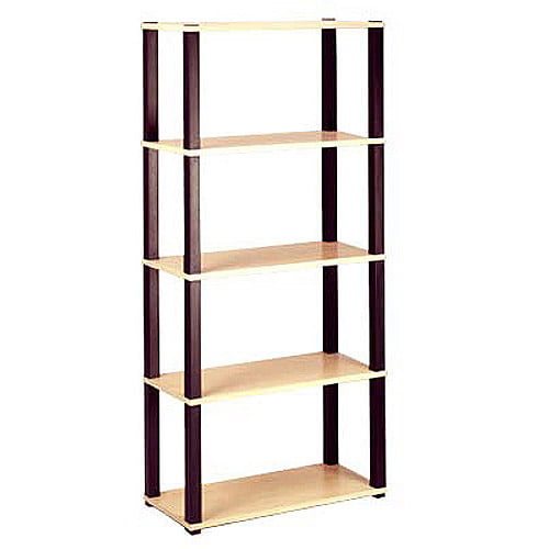 Open 5 Shelf Standard Bookcase Multiple Finishes Walmart Com Walmart Com