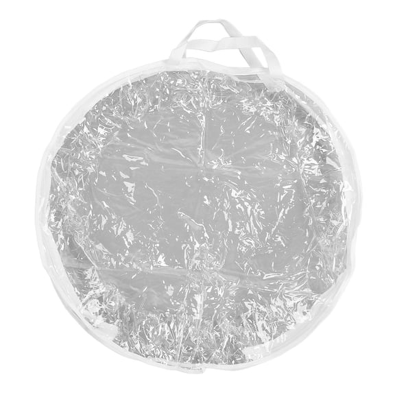 Suodoka Clear PVC Wreath Storage Bag 24”×20” with Double Zippers, Reinforced Handle, Dust & Water‑Proof, Ideal for Christmas, Easter & Halloween