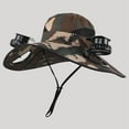 thumbnail image 2 of Kcolen Mens Sun Hat With Neck Flap Solar Powered Wide Brim Sun Hat with Built-in Fans for Outdoor Fishing Camping and Beach Activities UPF 50+, 2 of 4