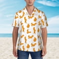 thumbnail image 2 of Fuzoiu Cartoon Squirrel Print Hawaiian Shirt for Men, Summer Beach Casual Short Sleeve Button Down Shirts, Men’s Beach Summer Shirts with Pocket,XX-Large, 2 of 7