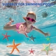 thumbnail image 4 of 8 piezas de juguetes de piscina de estrellas de mar, juego de animales marinos coloridos, juguete de buceo para piscina Likrtyny juguetes de los niños, 4 of 9
