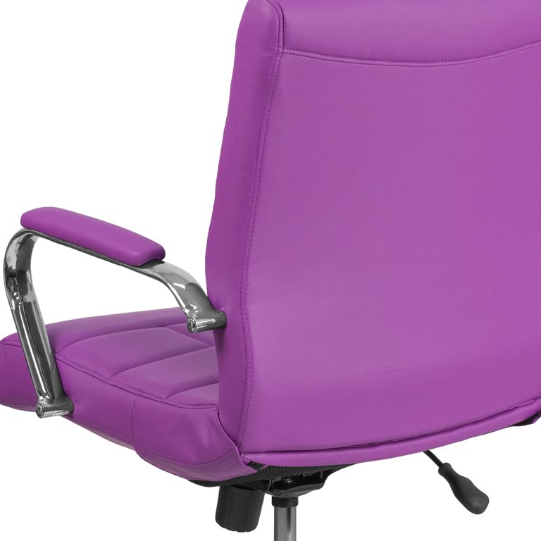 Flash Furniture Vivian Mid-Back Pink Vinyl Executive Swivel Office