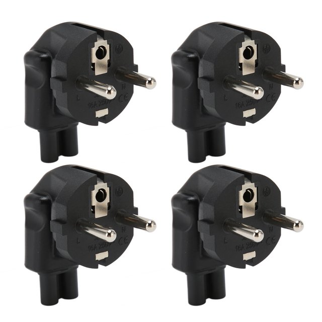 Adaptador De Corriente Para Computadora Portátil, 4 Piezas EU4.8MM A IEC320 C5 Adaptador De Corriente Cubierta Exterior De PVC Para Oficina