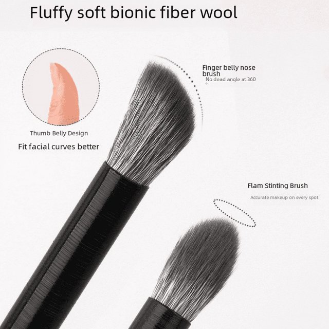 Pincel para sombras de ojos, para la nariz, para el abdomen, para reparar ángulos de cabeza oblicua, para iluminar con llamas, para siluetas de nariz, para sombras, para maquillaje portátil