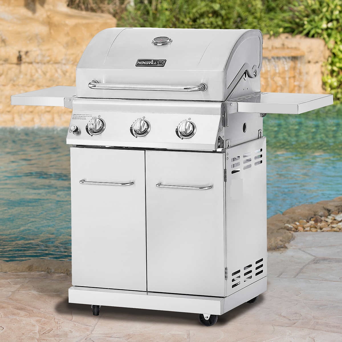 Nexgrill 3burner 40,500 BTU Propane Gas BBQ Grill with Cover Walmart