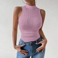 thumbnail image 2 of Tank Tops for Women High Neck Mesh Open Midriff Versatile Sleeveless Tops, 2 of 4