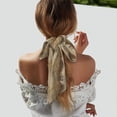 thumbnail image 6 of Tinted Cloth Long Strip Silk Scarf 46.9in×3.1in Soft, Silky, Shiny, Dustproof And Sunscreen For Daily Out Date Travel Photos Sandybrown Marble_4, 6 of 6